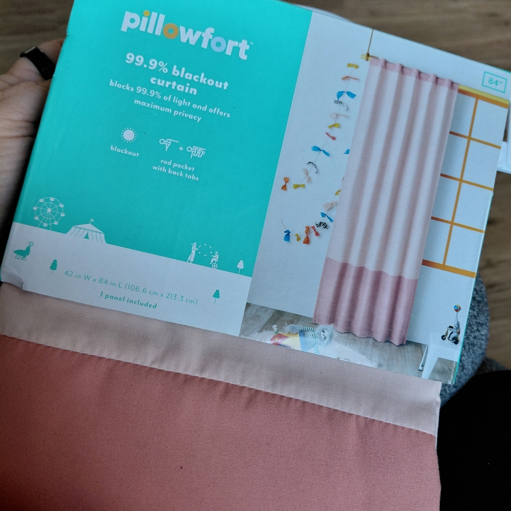 Pillowfort Pink Blackout Curtain